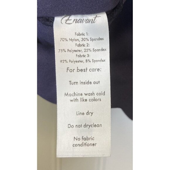 Enavant Sport Bra Top Calypso Blue White Stripe Wide Criss Cross Straps-M - Picture 7 of 7